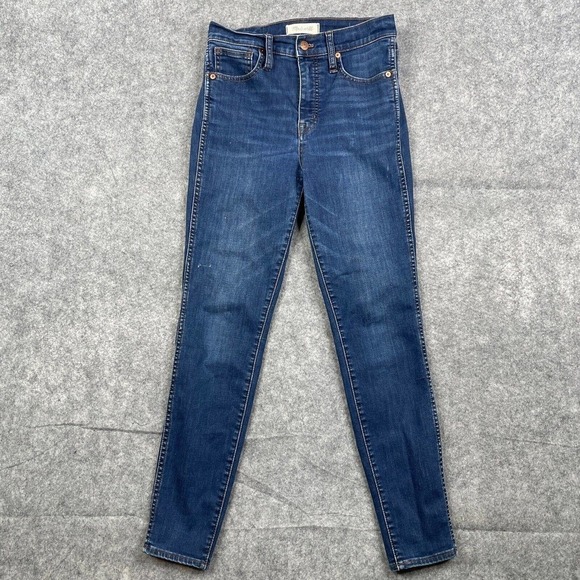 Madewell Jeans Women's 26 High Rise Skinny in Tarren Wash Blue Stretch - Picture 1 of 10
